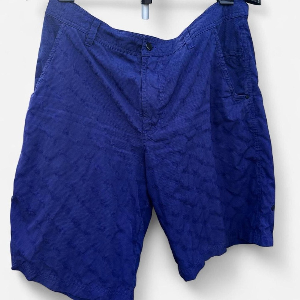 LuluLemon Mens Shorts Blue Jacquard Paisley Woven Size Large 10in Inseam